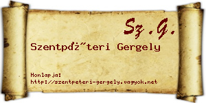 Szentpéteri Gergely névjegykártya