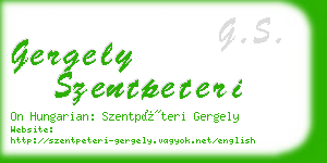 gergely szentpeteri business card